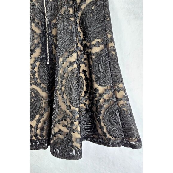 Black Lace Formal Mini Dress BeBe X Naven Corset Bustier Spaghetti Straps Victor - Picture 7 of 12